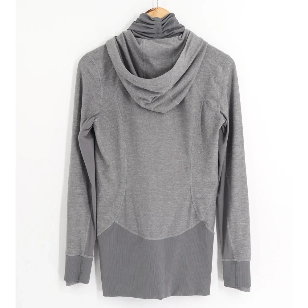Lululemon Women's Sz 10 Daily Practice Hooded Jacket Heathered Slate Gray